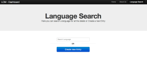 Search + New language button